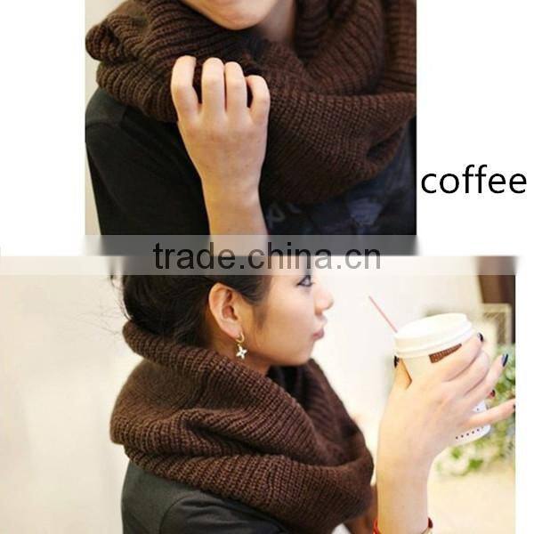 Simple and fashion high quality 7 color choice circle neckwear lovely magic scarf ladies scarves