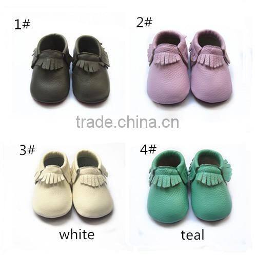 New arrival fashional leather baby shoes for girls baby moccasins