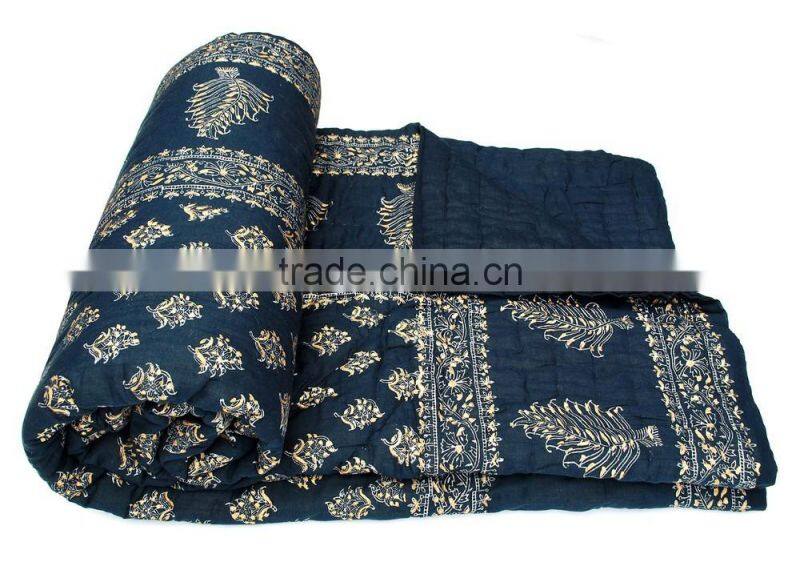 block printed bedspread / Quilt
