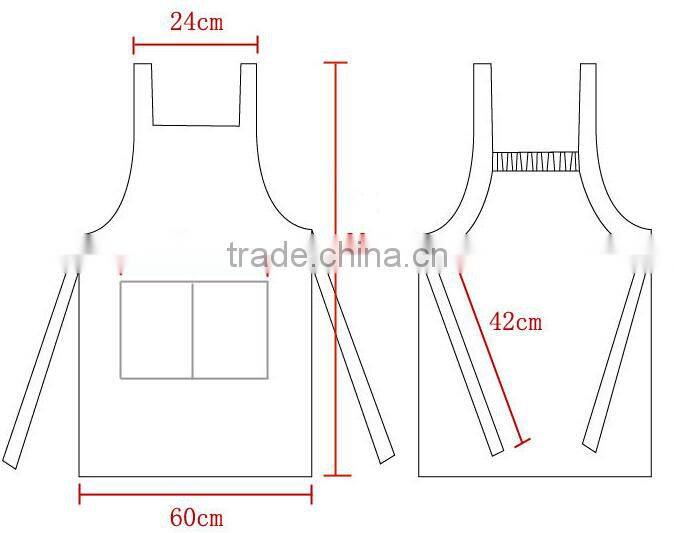 Guangzhou factory custom cotton twill kitchen aprons
