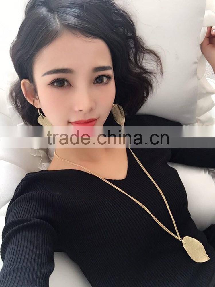 LONG Leaf Leaves Branch Bronze Earrings Hook Clip-on Dangle Drop Earring