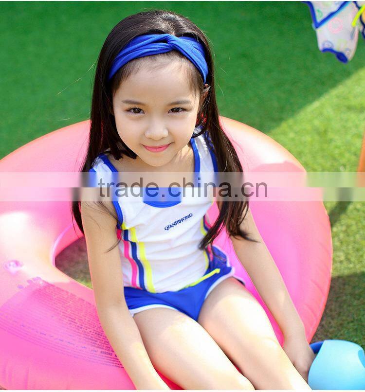 2017 childern girl anti-UV swim wear child baby sunblock beachwear