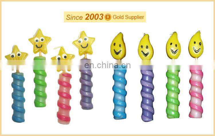 Spiral candle indoor birthday party decoration