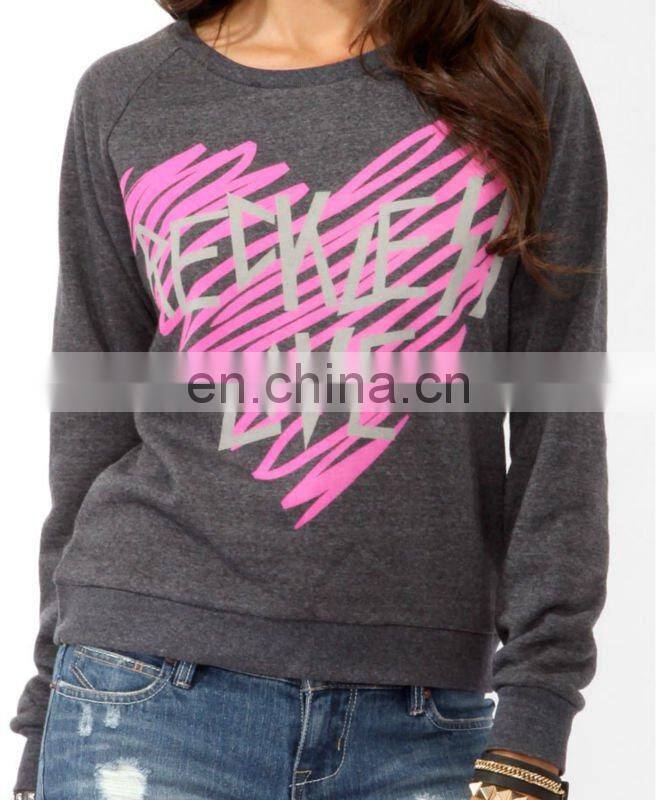 CHEFON Reckless Love Cozy Fleece Knit Heathered Pullover CH0049