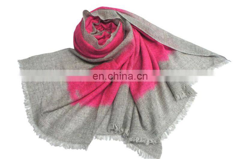 Ombre dye pashmina wool shawls