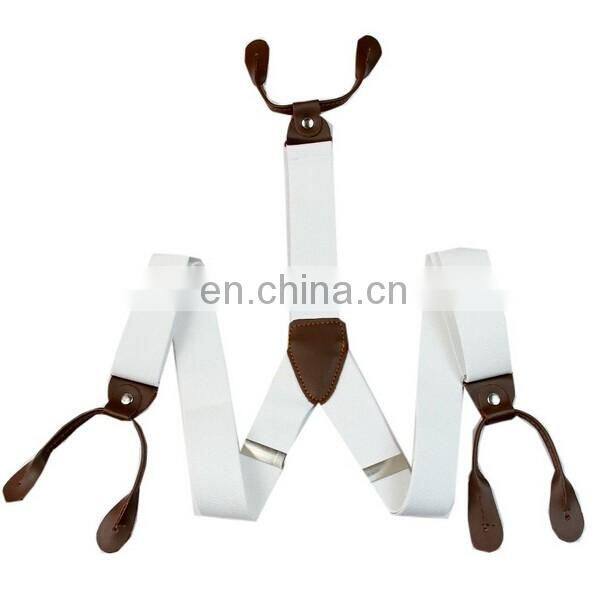 Fashion cheap price leather end suspenders