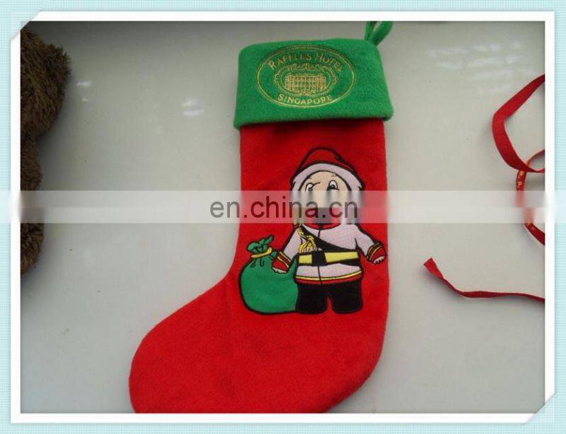 cheap plush christmas sock for baby gift