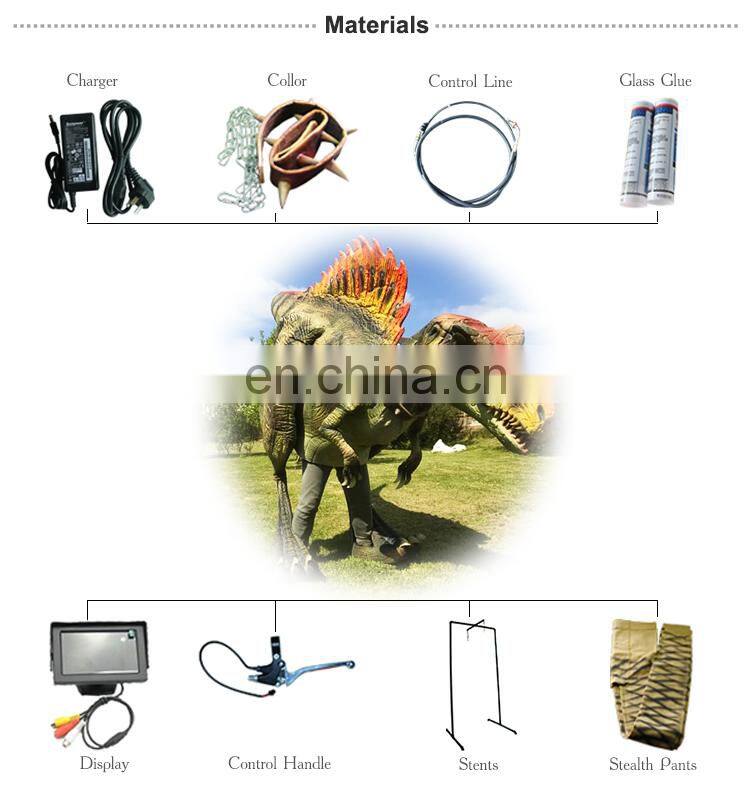 Amusement walking robotic Spinosaurus realistic dinosaur costume for sale