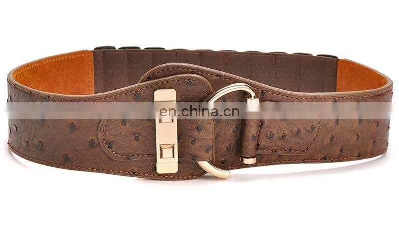 China factory wholesale newest fashion elastic waist belt with unique buckle