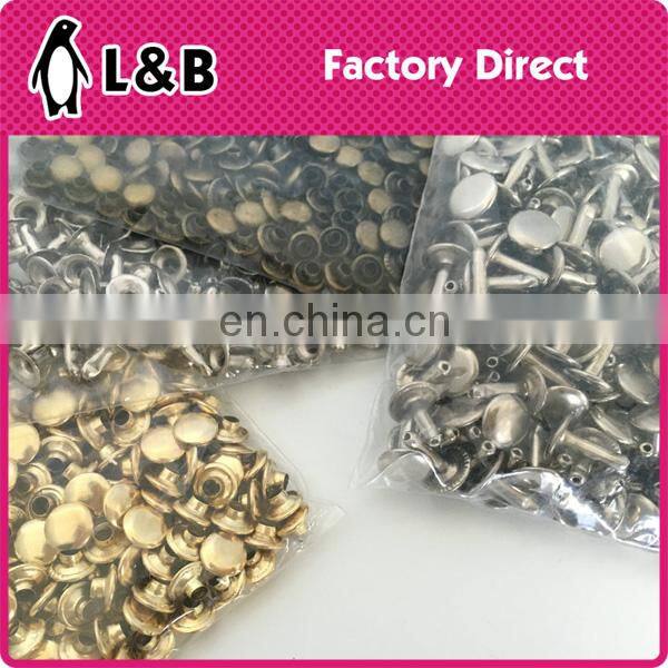 double cap head metal decorative rivets for shoes bag clothing