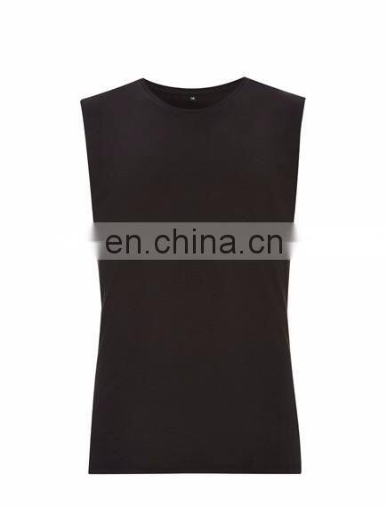 100% cotton o neck men's sleeveless t-shirt blank tank tops with your own logo