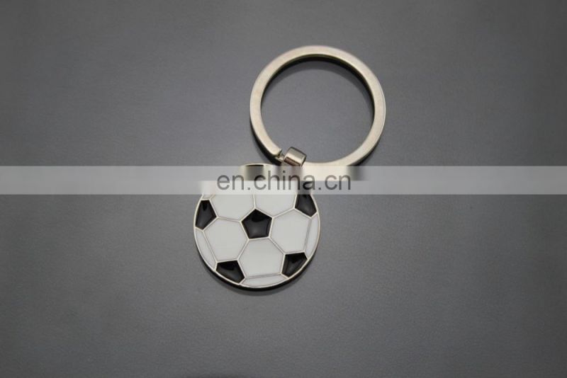 promotion round metal keychain embossed enamel