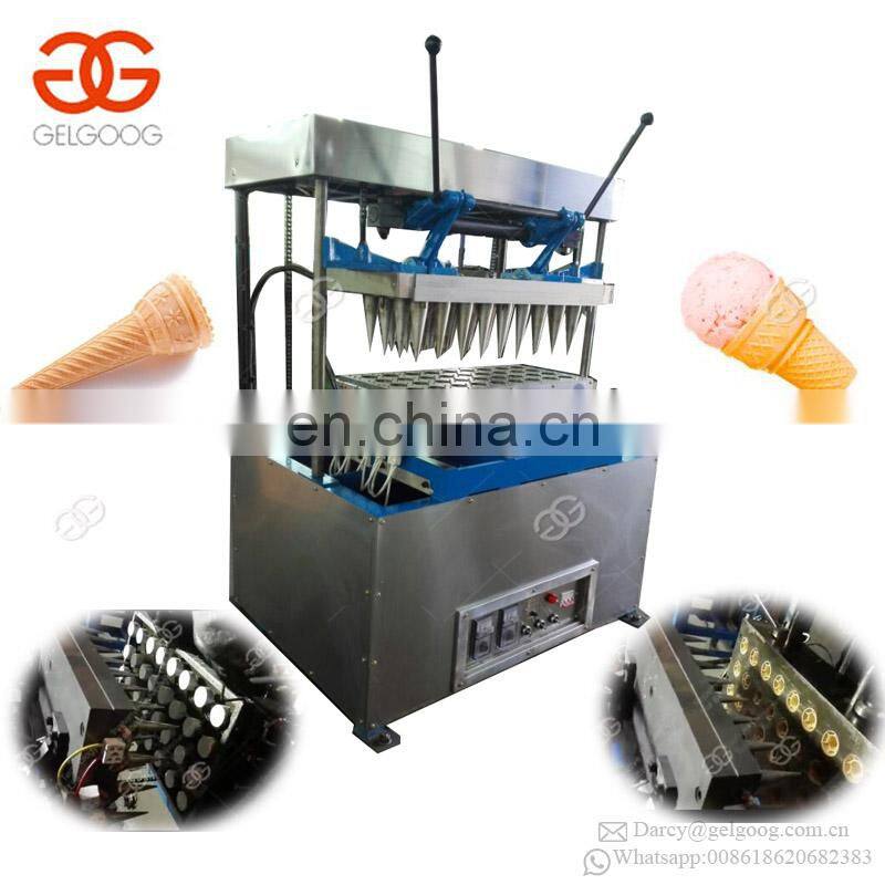 Semi-Automatic Pizza Cone Cup Forming Baking Wafer Snow Making Ice Cream Cone Moulding Machine