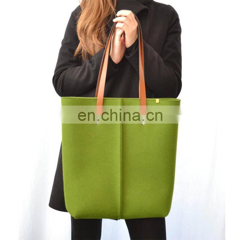 Fashionable customization ladies portable large felt tote bags