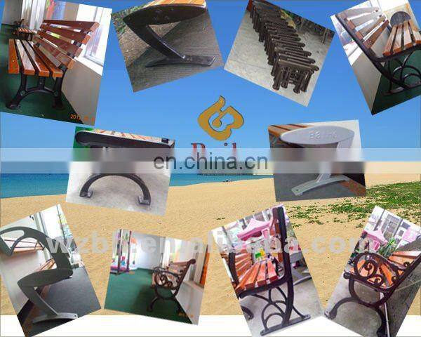 Environmental friendly shape park sit up bench