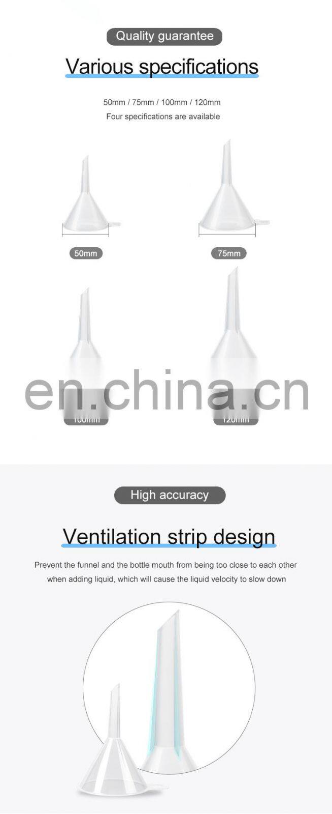 AKMLAB Clear Laboratory Plastic Funnel