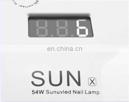 made in Shenzhen 54W SUN X UVLED Nail Lamp Dryer Machine for Nail Gel Polish Drying with Smart Sensor Nail Art