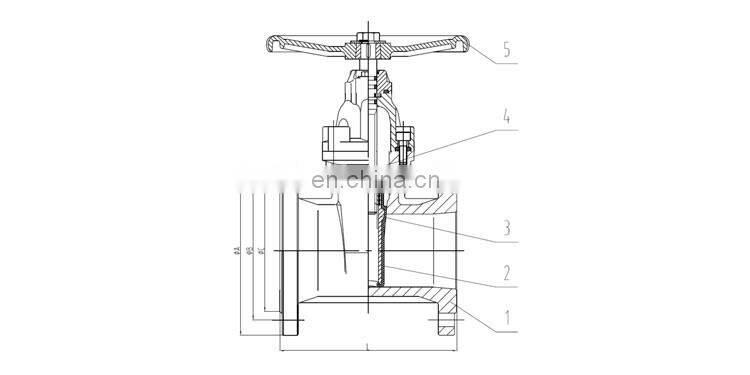 Bundor Resilient Seat gate valve Flanged Ends dn100 pn16 handwheel Non ring stem soft seal gate valve
