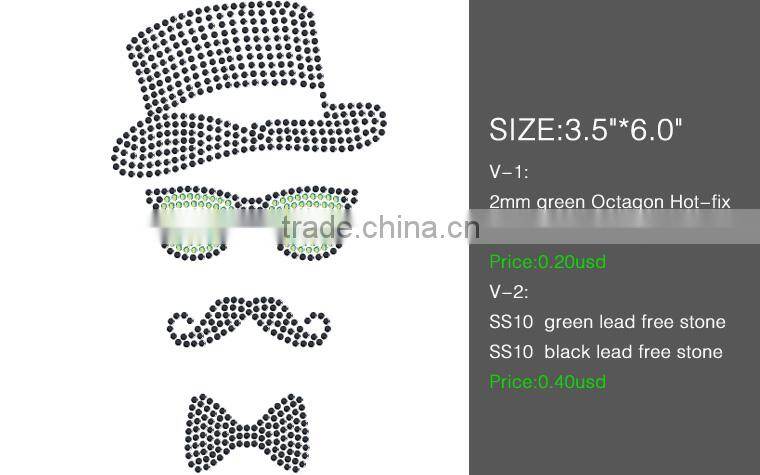 1007C Wholesale cowboy rhinestone transfer, China rhinestone cowboy transfer, custom rhinestone transfer cowboy