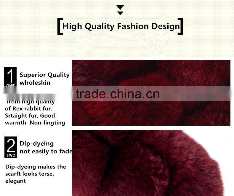rabbit fur long scarf