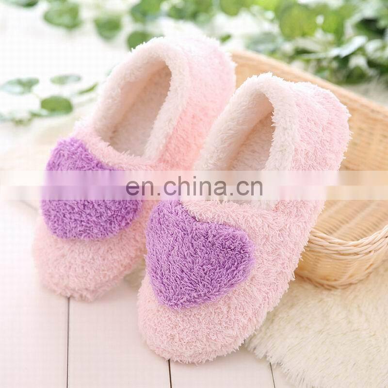 Lovely Ladies Home Floor Soft Women indoor Slippers Outsole Cotton-Padded Shoes Female Cashmere Warm Casual Shoes