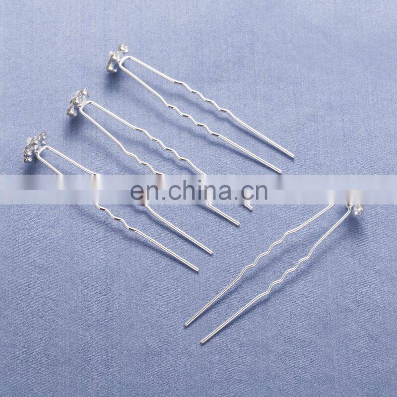 Wedding Bridal Pearl Flower Clear Crystal Rhinestone Hair Pins Clips Bridesmaid Hair wear Jewelry Hair Accessories