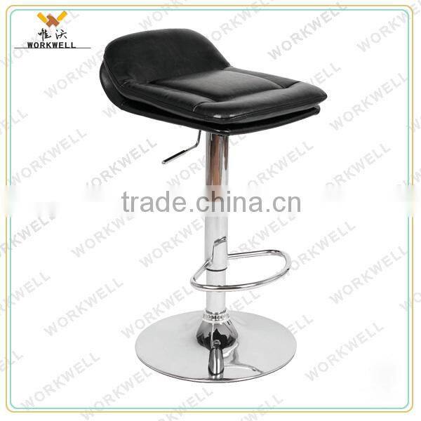 Workwell cheap design pu metal high swivel bar lounge chairs
