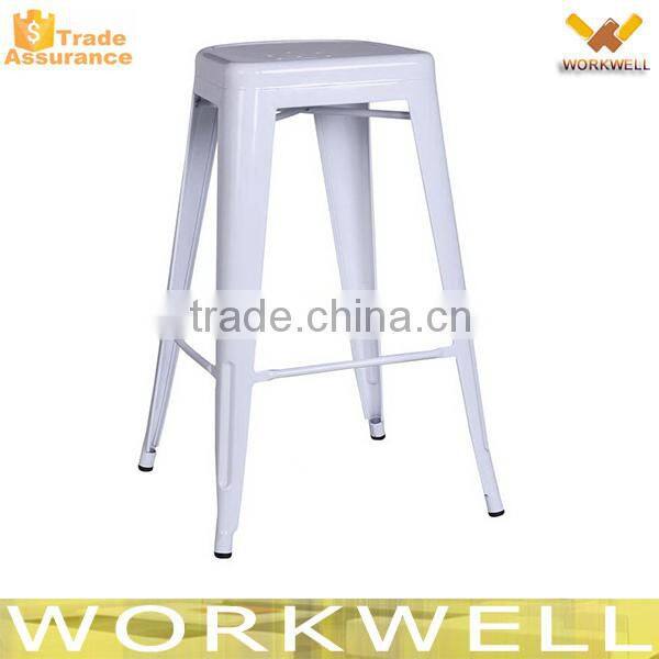 WorkWell industrial metal frame stackable chair for dining Kw-St13