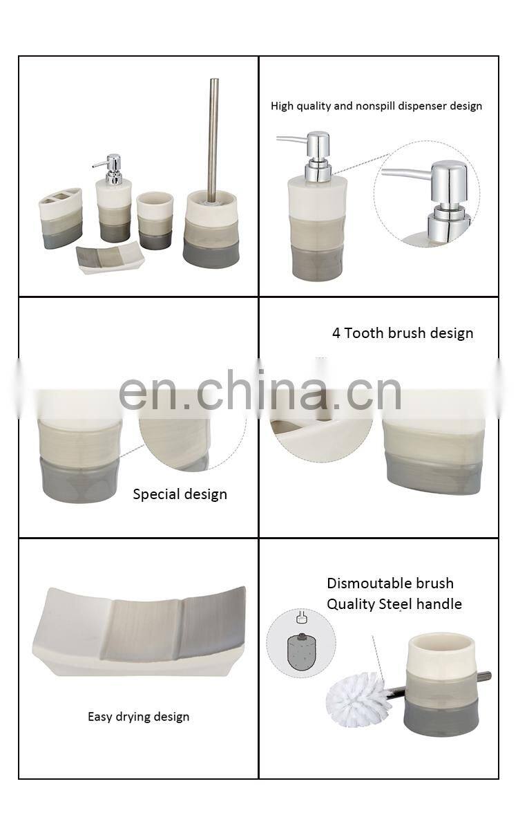 Cheap Price Home Garden Customized Color Ceramic Bathroom Accessories For Sale