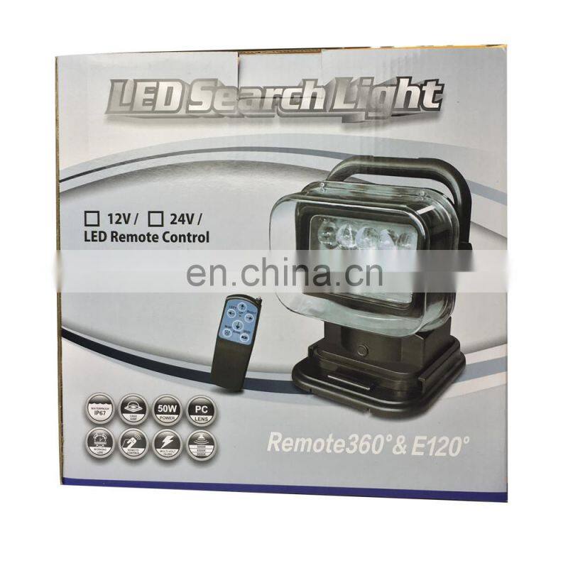 50W led spot search light led work lamp remote control magnetic base LED523