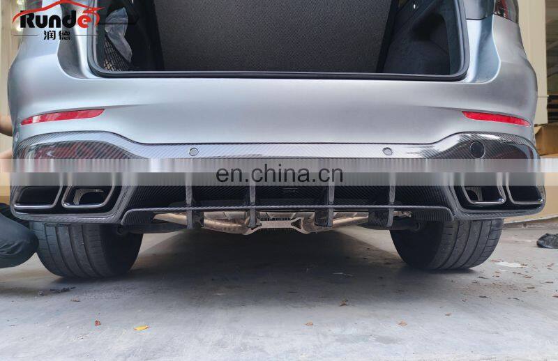 RUNDE 2015-2019 GLC Brilliant Quality TopCa Style Carbon Fiber Rear Diffuser For Mercedes GLC GLC63 X253 W253