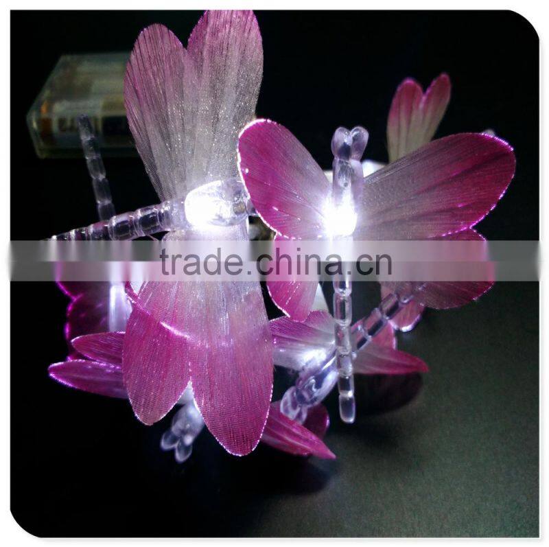 led butterfly fiber battery powered christmas lights for christmas ornament, animal decoration