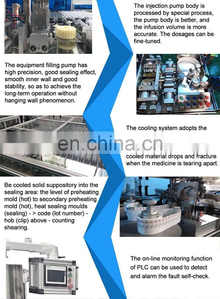 High speed filling machine PVC film suppository filling and packaging machine suppository making suppository filling machine
