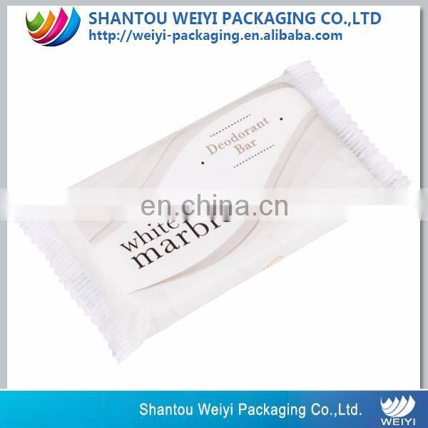 Custom logo small plastic clear sachet soap bar packaging bag