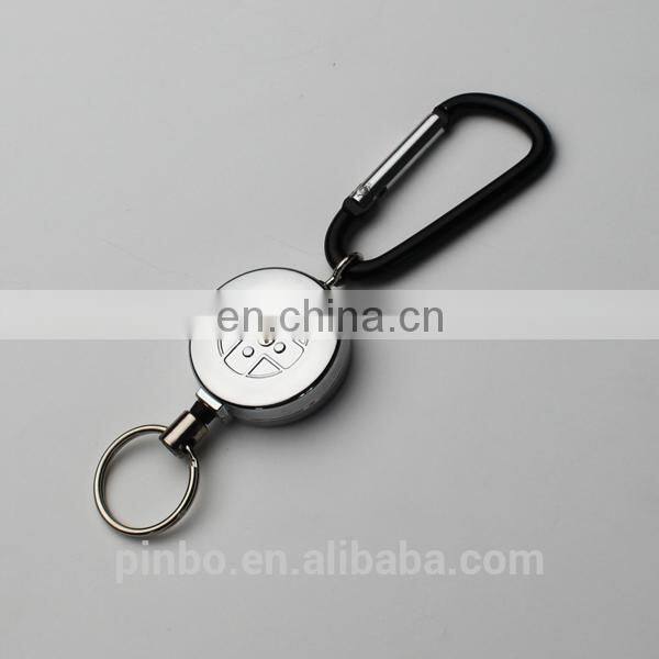 Metal Retractable Reel Badge Holders with Carabiner