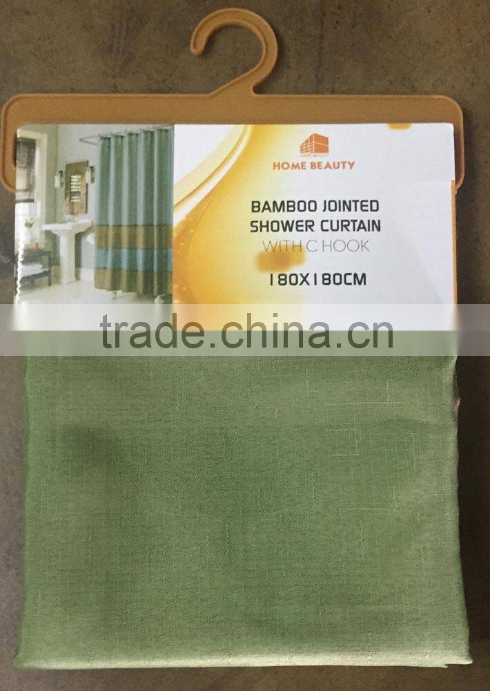 BAMBOO JOINTED SHOWER CURTAIN WITH C HOOK
