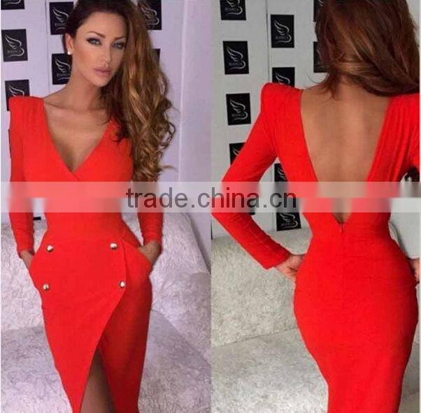 spring casual dress womans fashion dress long sleeves evening dress