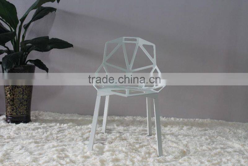 Replica Italian Design red color Aluminum stacking Konstantin Grcic Chair one for restaruantcafe and cafe or garden