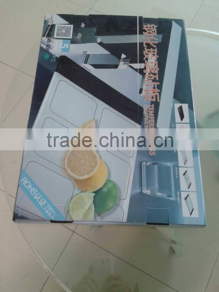 tempered glass kitchen cutting board/glass chopping board