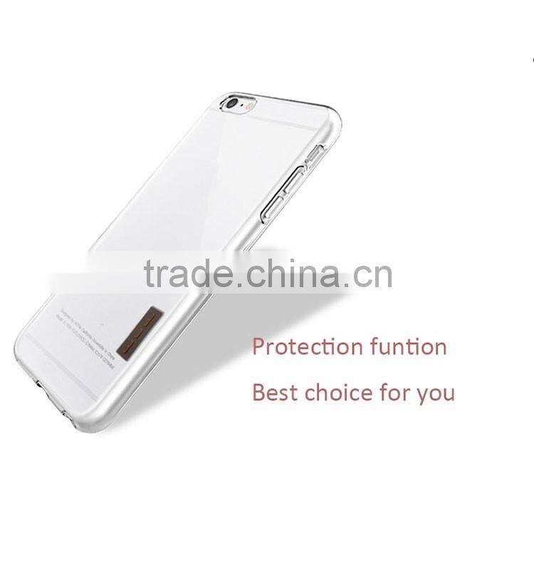 Clear slim transparent acrylic plastic back cover flexible TPU silicone frame bumper hybrid case for iPhone 6