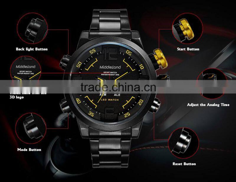 2015 new design !!! hot sale fashion rubber digital men sport digital watches with MOQ 50 pcs China manufacturer Guangzhou