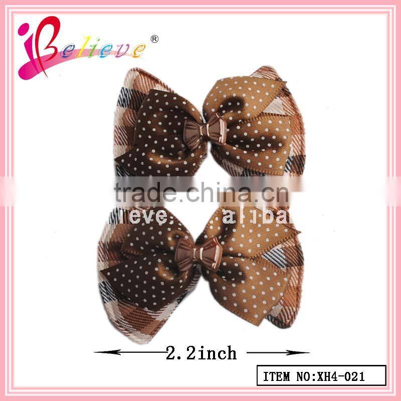 Handmade claw clip hair bow,2.2 inch mini ribbon bow baby hair accessories