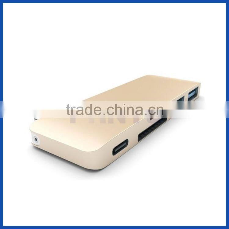 USB type C female to multi function PD function USB-C combo USB 3.0 hub with card reader adapter