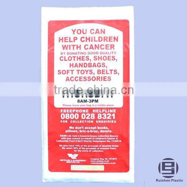 Recyclable Charity Bag For Collecting Clothes