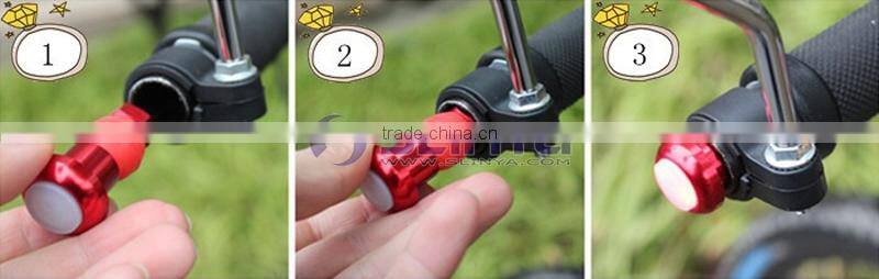 Fit 16 to 23mm Tube Red LED Waterproof Bicycle Warning Bike Handlebar Light