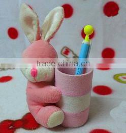 Custom Plush brush pot/animals Cartoon brush pot