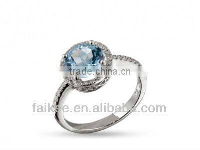 new design sky blue 925 silver jewelry set