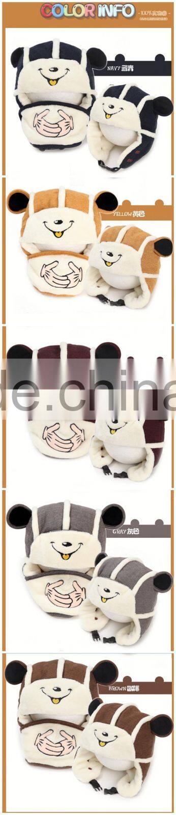 Fashion Brand New Multifunctional With Mouth-muffle Earflap Baby Winter Hats Caps