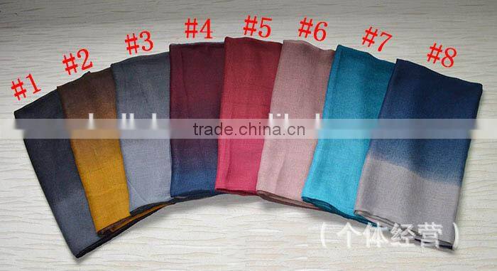 Trend All-match Long Large Gradient Color Ladies' Foulard Scarf Muslim Hijabs