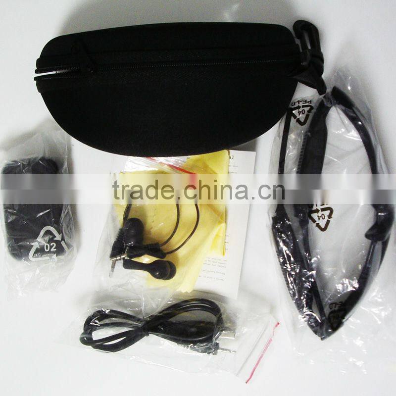Video Recording Sunglasses Disguise camera with mp3 player micro sd card support camera glasses